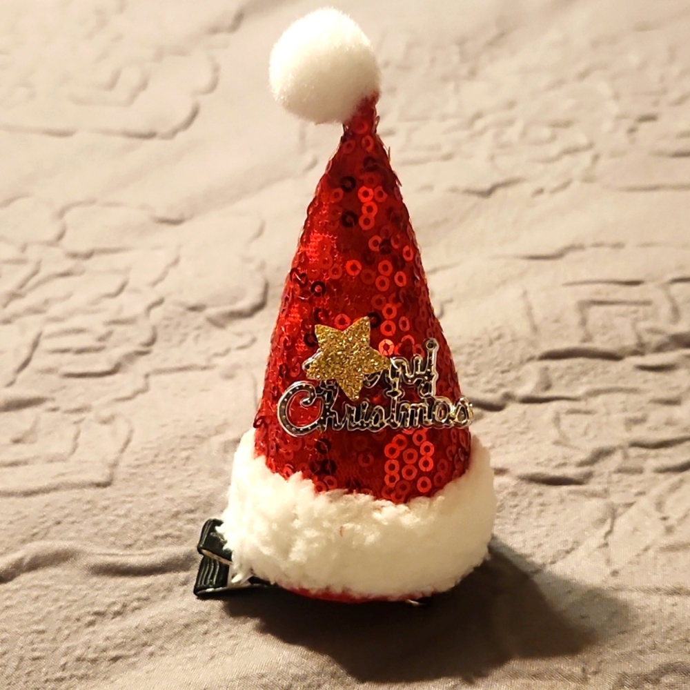 santa hat hair accessories christmas